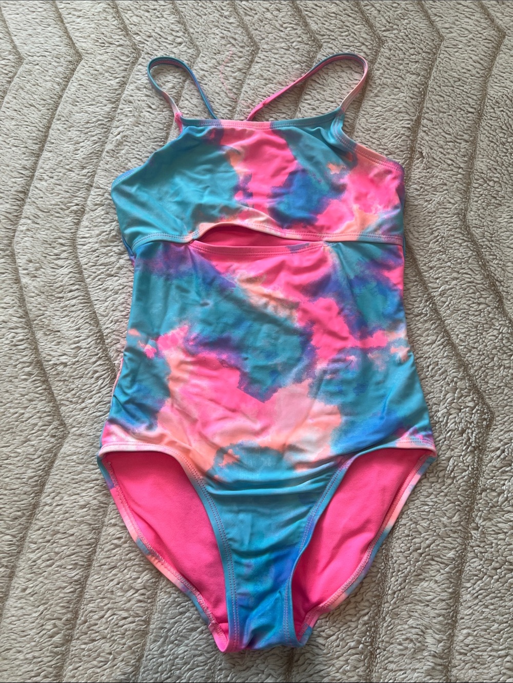 SO Swim suit with Multicolor Tie-Dye